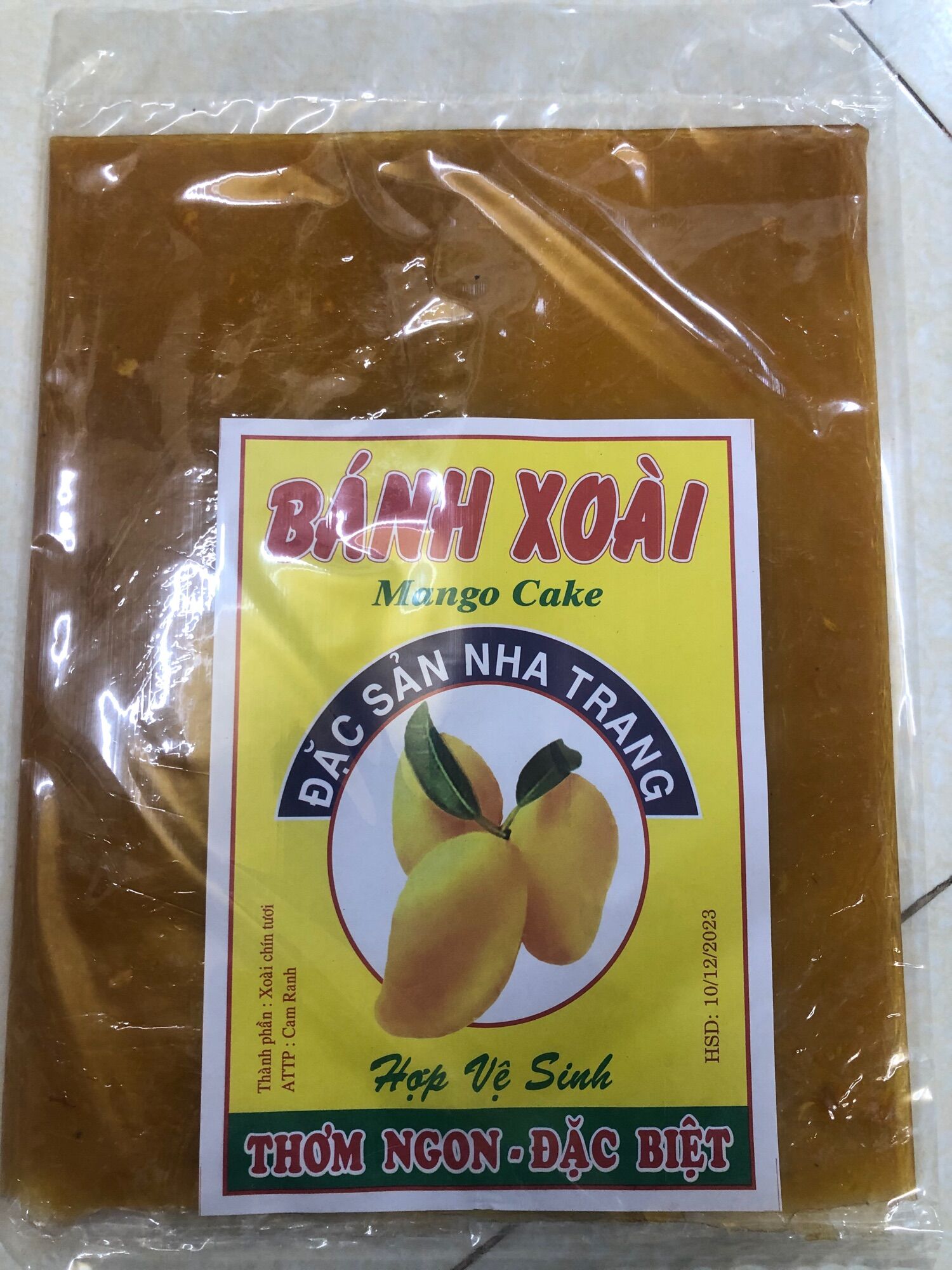 BỊCH 200GR BÁNH XOÀI DẺO NHA TRANG