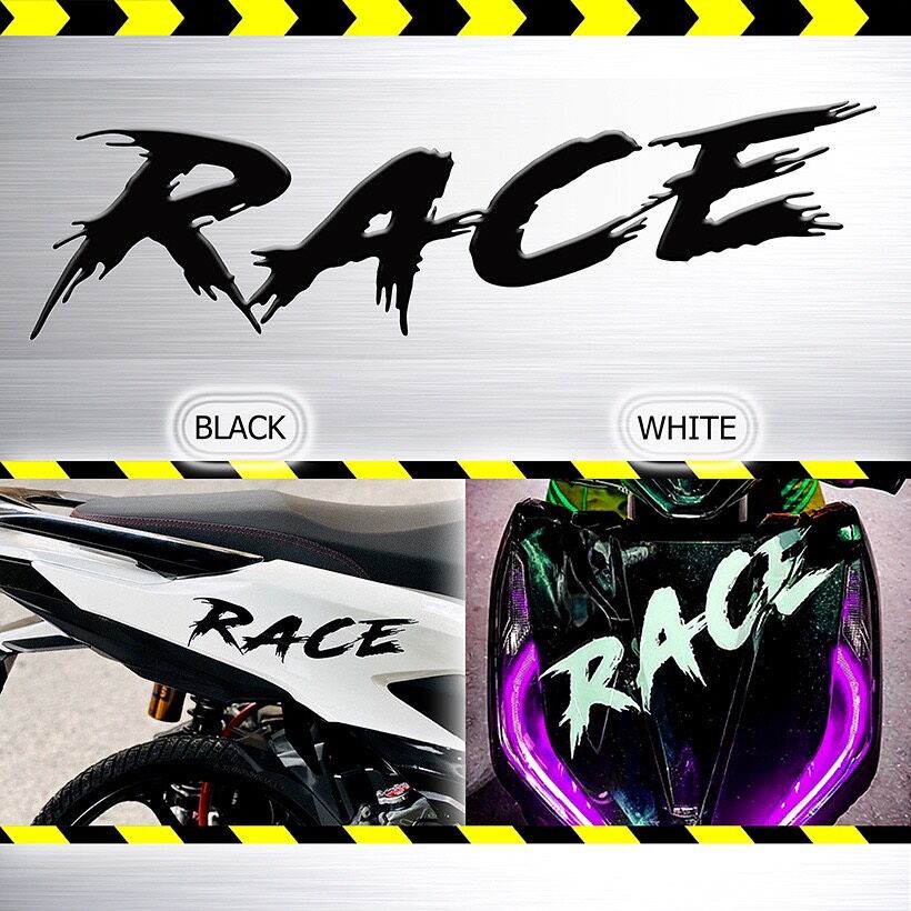 Tem chữ race. dán mọi loại xe. kích thước 15-25-30cm