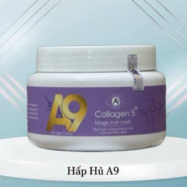 HẤP COLLAGEN TƯƠI PHỤC HỒI TÓC RỒI - KHÔ XƠ - HƯ TỔN DO TẨY UỐN DUỖI NHUỘM A9 500ml ( hũ hay túi tuỳ