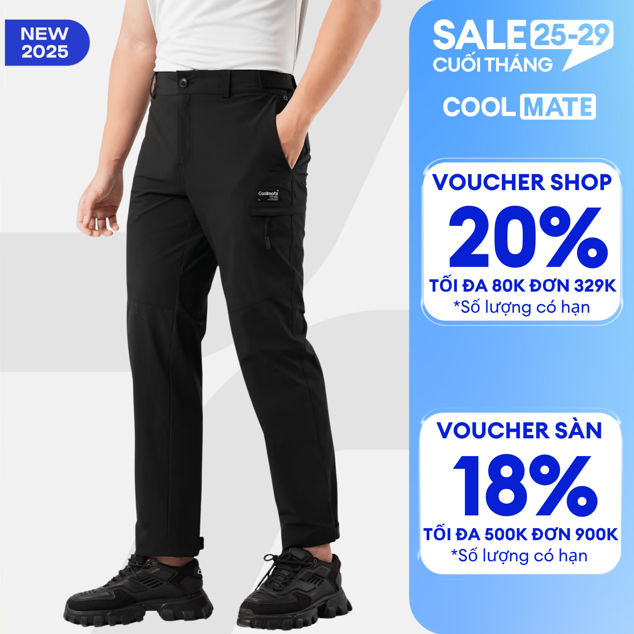 Quần dài nam UT Pants Thoáng Khí V2 Độ bền cao, co giãn, trượt nước, hoạt động ngoài trời, quần leo núi trekking Coolmate