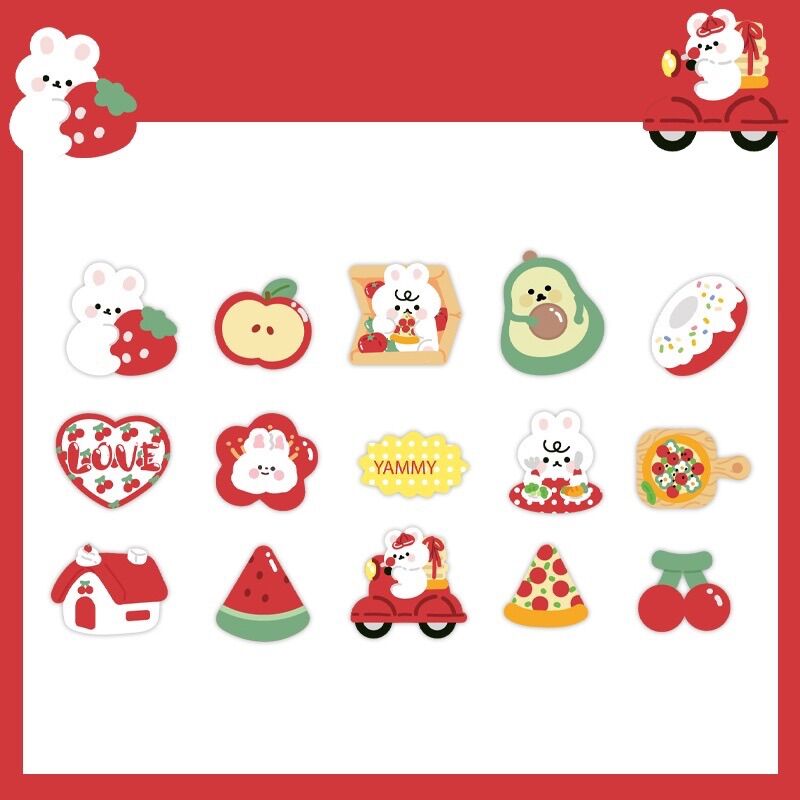 Hộp 45 sticker dán cute trang trí