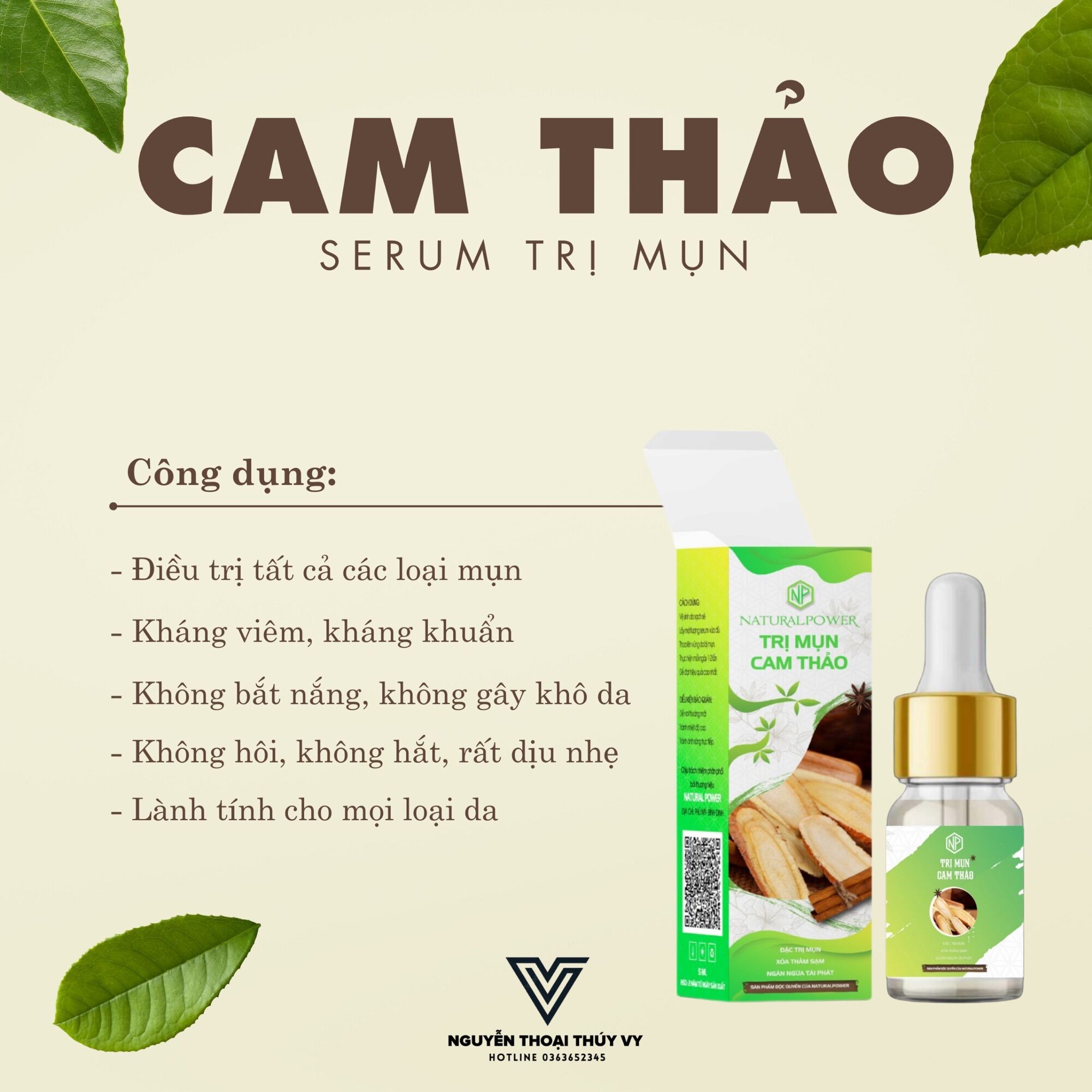 [HCM]Serum Sạch Mụn Cam Thảo