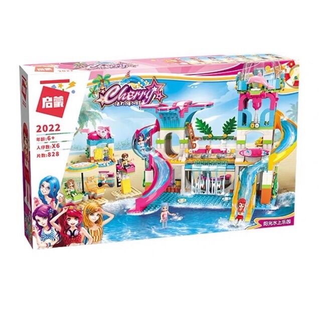 Lắp ráp lego friends Cherry 2022 - Mô hình công viên nước 828 chi tiết