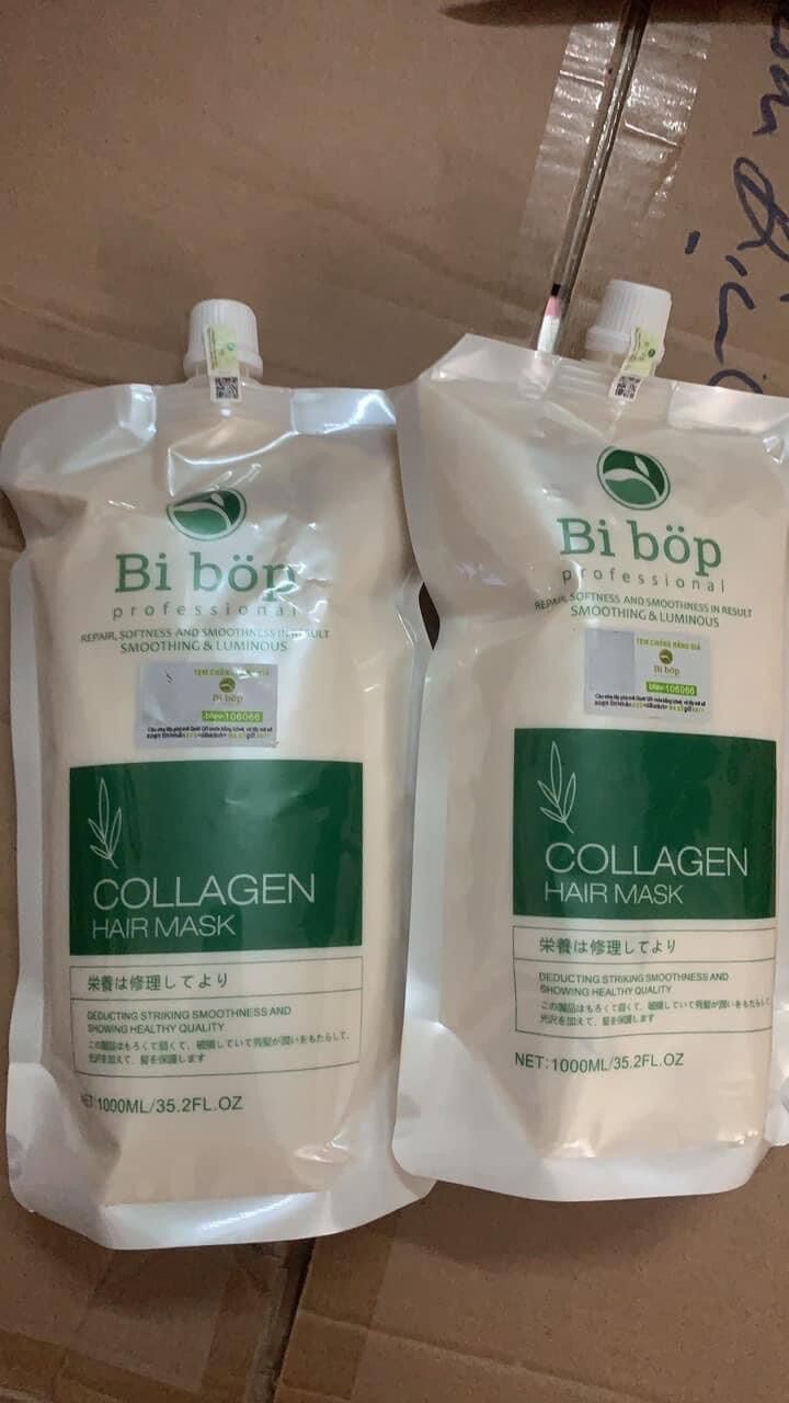 Kem hấp ủ tóc Bibop dung tích 1000ml thơm mượt phục hồi tóc hư tổn