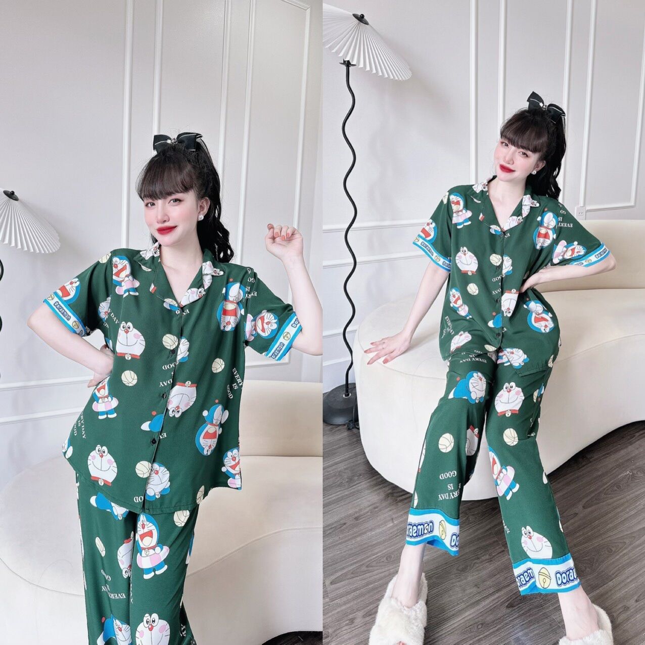 Đồ bộ Lụa Nhật sang trọng Bigsize 50-100kg chất mềm rũ Y