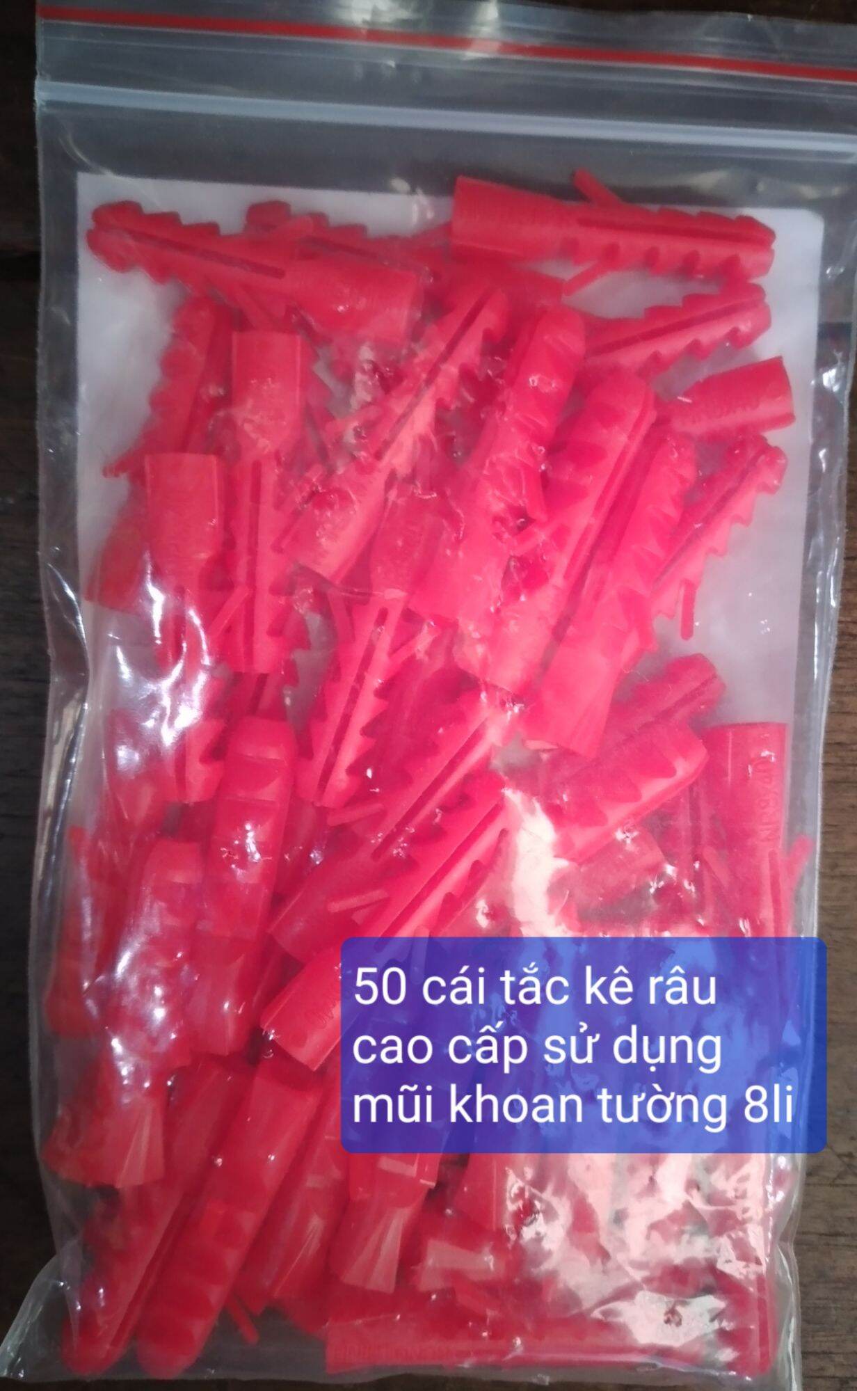 50 cái tắc kê nhựa Hưng Thịnh cao cấp sử dụng mũi khoan tường 8li