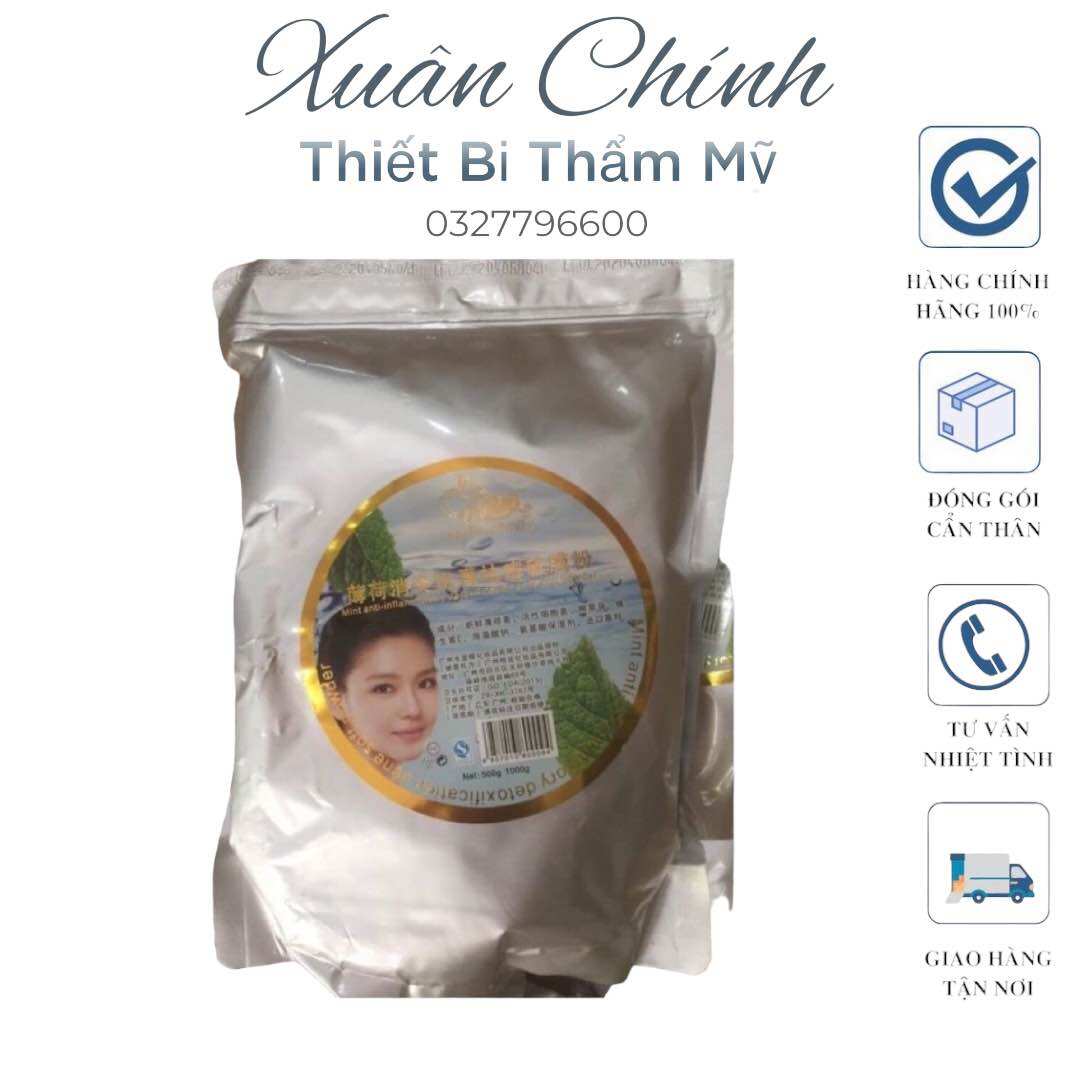 Bột Mặt Nạ Bạc Hà Dẻo Ngăn Ngừa Mụn Hút Dầu Benzin Gói 900G