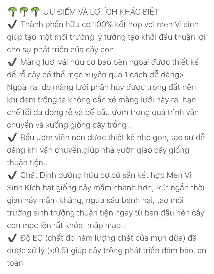 Viên nén xơ dừa ươm hạt combo 10 viên