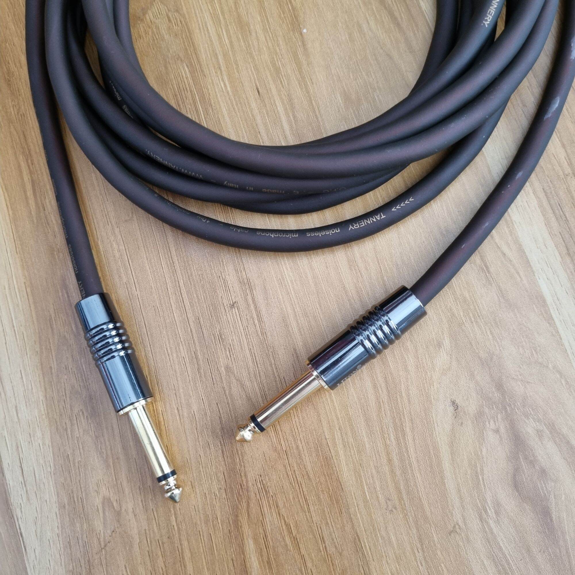 Dây jack tín hiệu 6li cho nhạc cụ - Dây Italy chống nhiễu Jack liton Usa - Dây guitar - dây organ - màu nâu