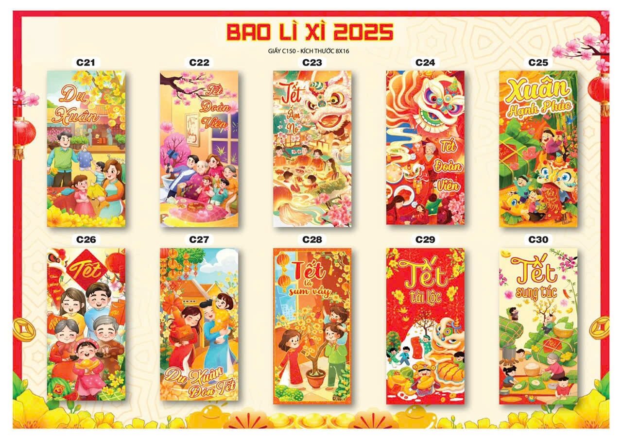 3000 bao lì xì giá rẻ 2025 tặng (300c ngẫu nhiên)