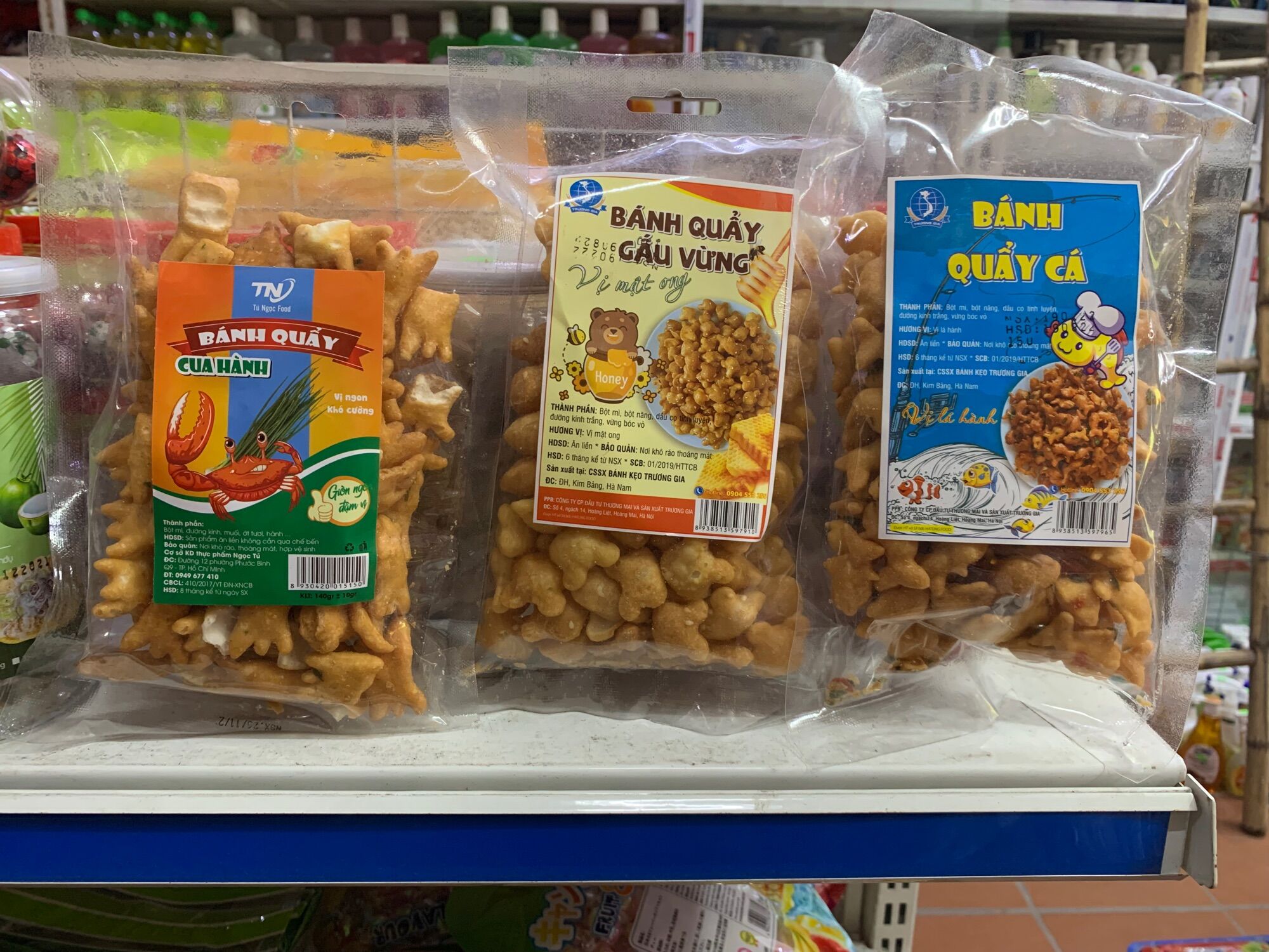 Bánh Quẩy Cá, Cua, Gấu Ngộ Nghĩnh Ngon Giòn Túi 150g