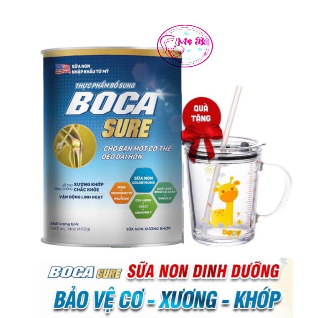 Sữa boca sure sữa non xương khớp 400gr  tặng ly
