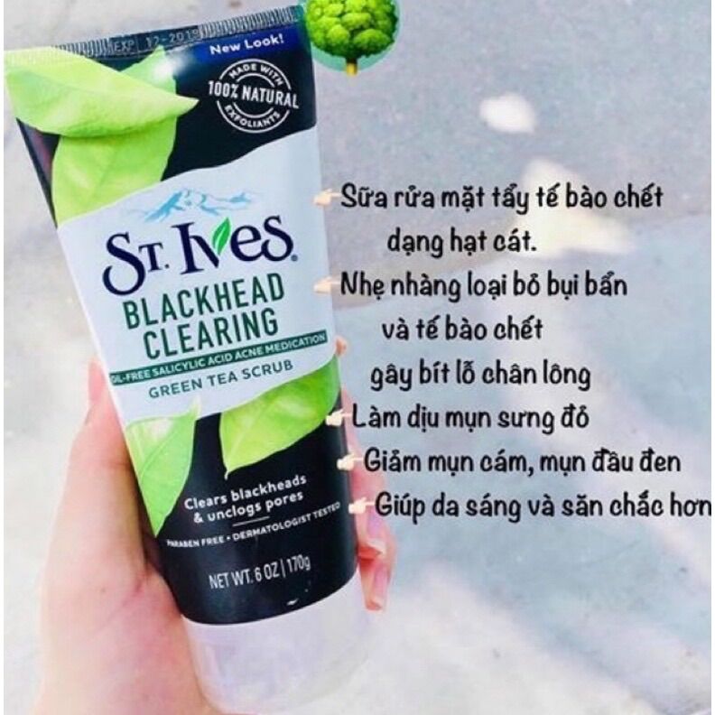 Sữa rửa mặt tẩy da chết St.Ives Trà Xanh