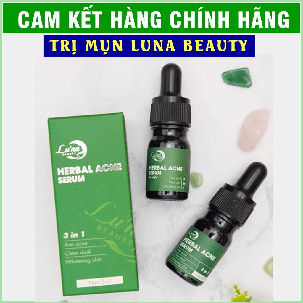 Bộ Serum Luna Beauty Sạch Mụn Thâm Nám * Không Bong Tróc An Toàn Da Mọi Loại Da Và Mẹ Bầu*