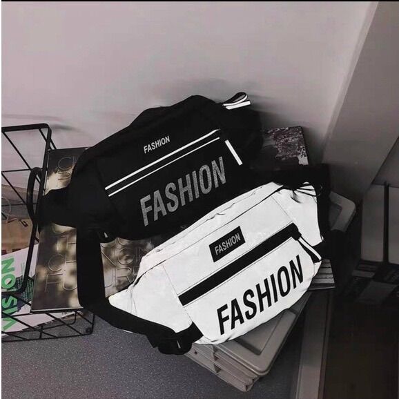 Túi Đeo Chéo Bao Tử Unisex Phản Quang Cá Tính Ulzzang