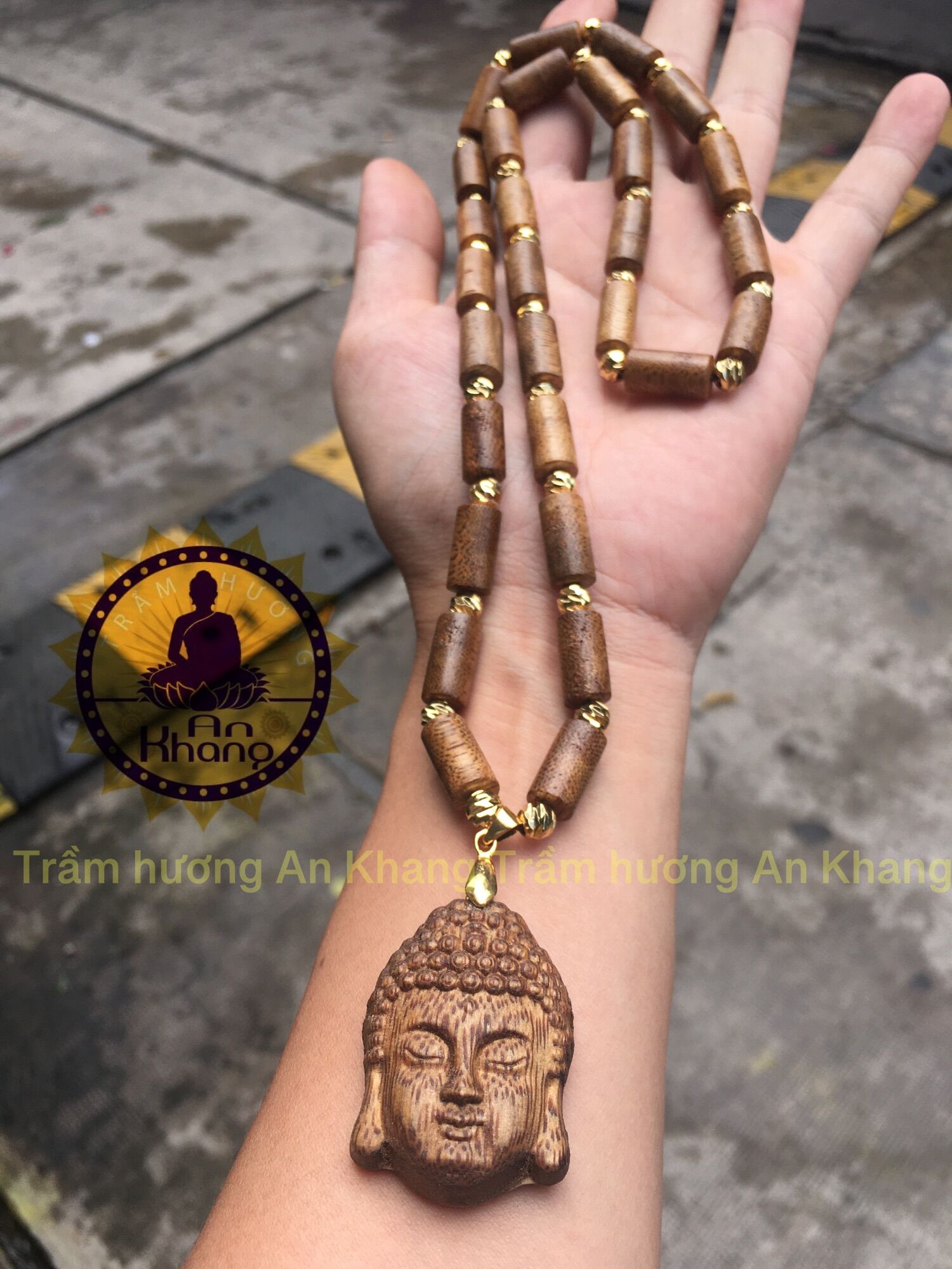 Dây chuyền trầm hương tốc tự nhiên