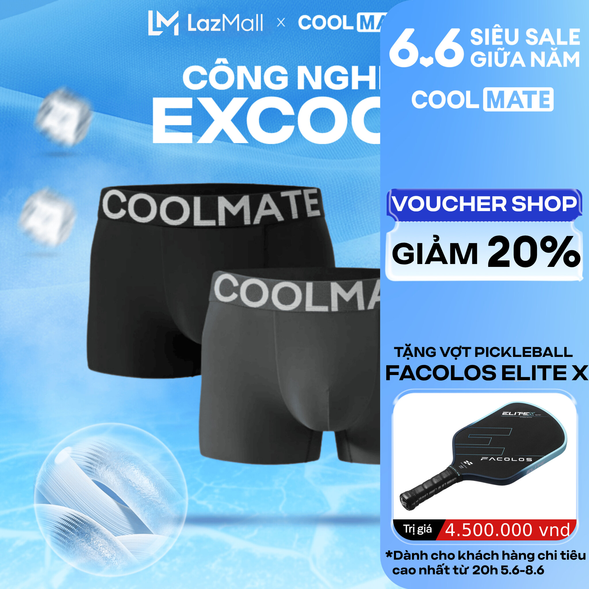 Combo 2 quần Lót Nam Trunk Excool Clean Cut II Coolmate