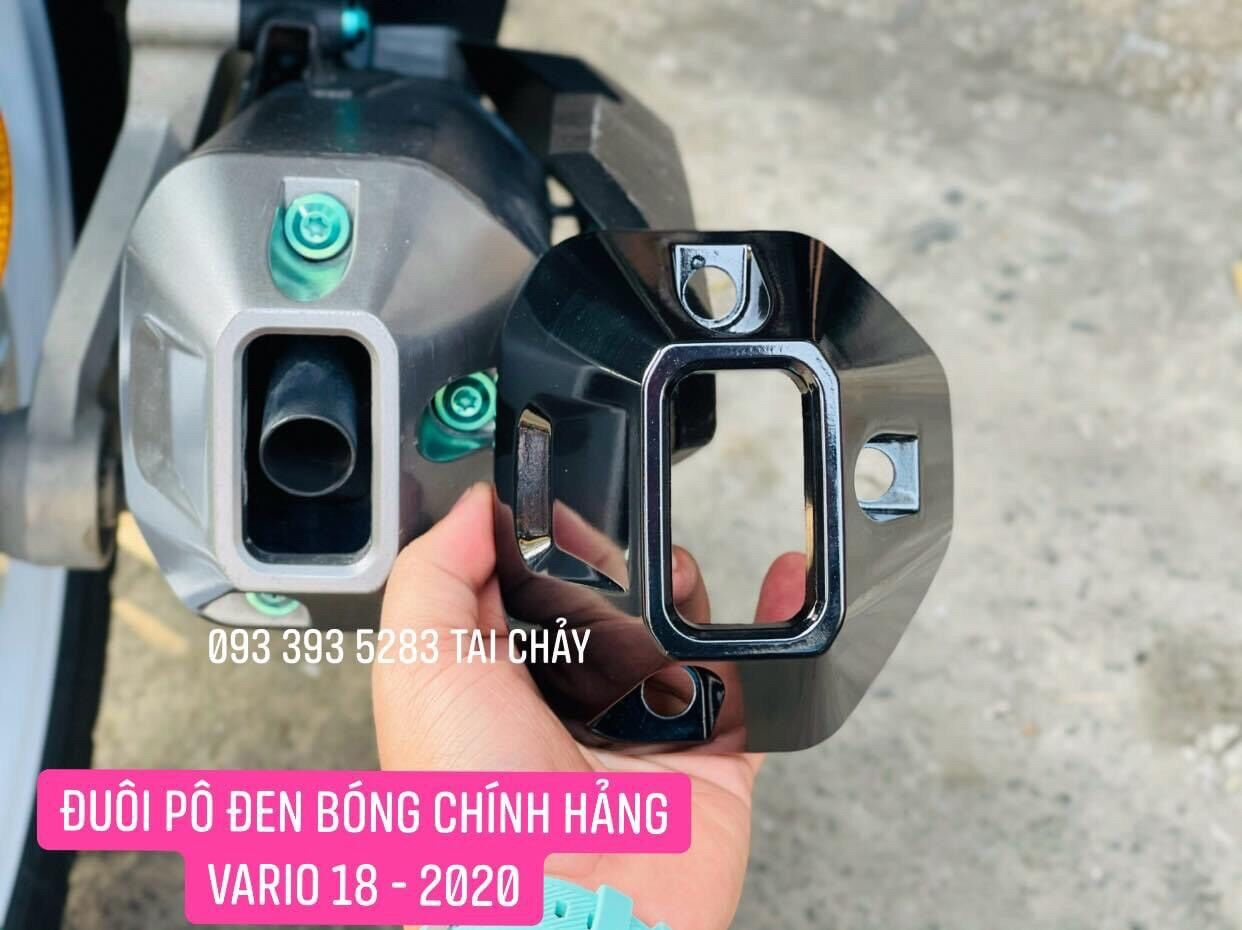 Chụp đuôi pô đen bóng zin chính hãng vario 2018 - 2020