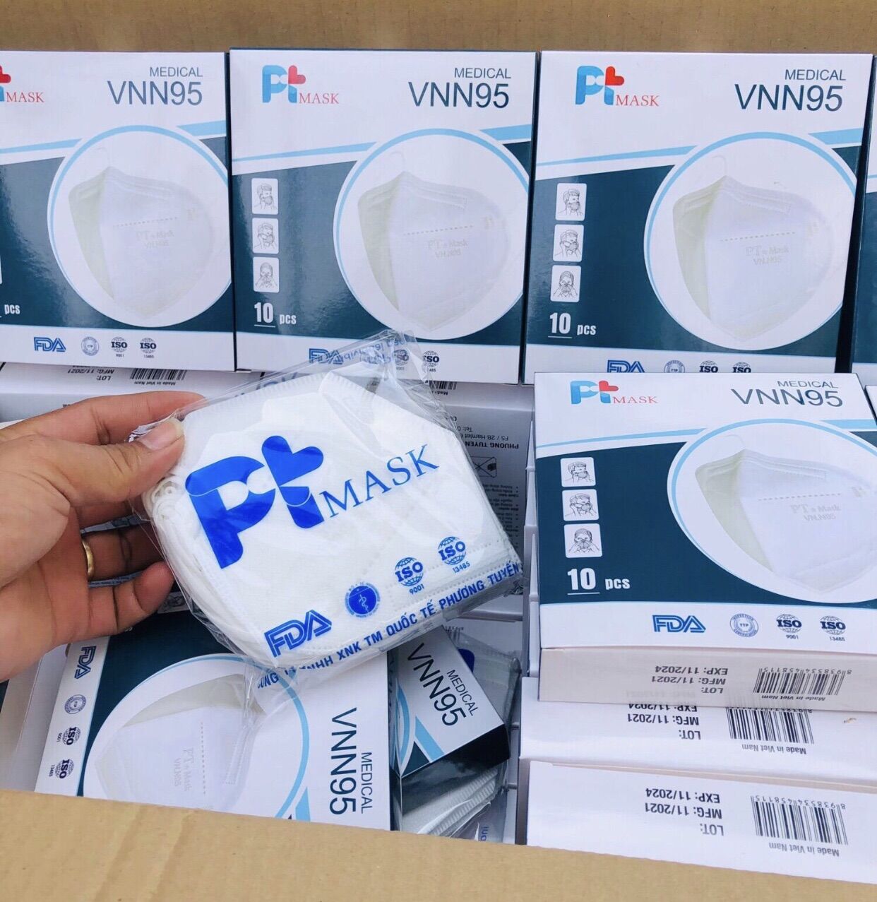 [VN95]Sỉ 1 thùng 100 hộp khẩu trang VNN95 PT(10 cái/hộp)