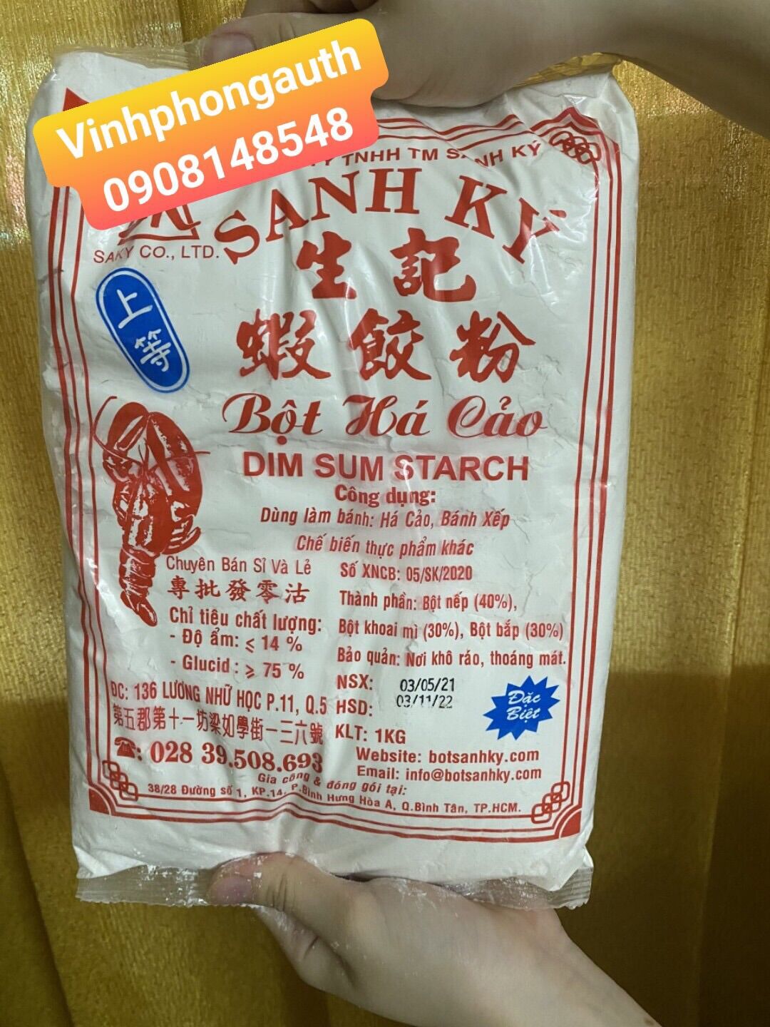 Bột há cảo sanh ký 1kg