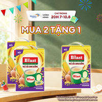 Combo 2 Thực phẩm bổ sung sữa hạt ngũ cốc B'fast Canxi hộp x 40gói x 25gr