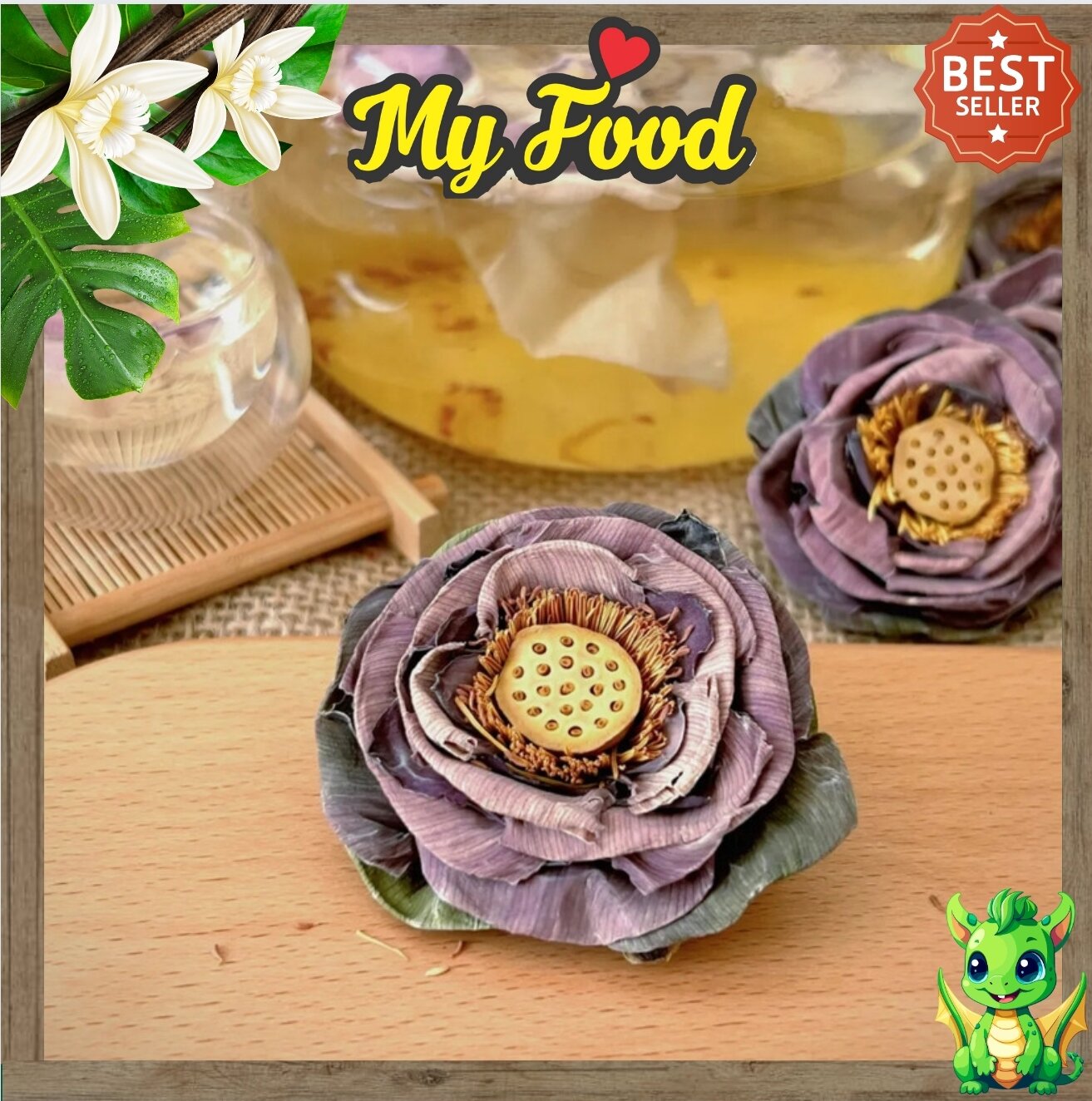 Cold-Dryed Lotus Tea with Whole Flowers