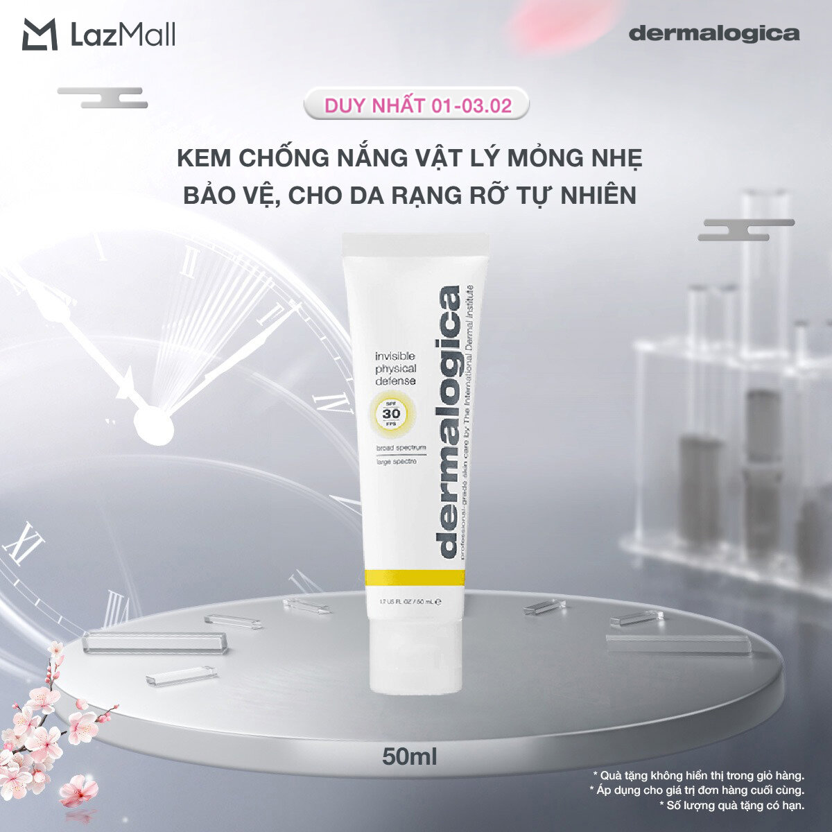 Kem chống nắng vật lý Dermalogica Invisible Physical Defense 50ml