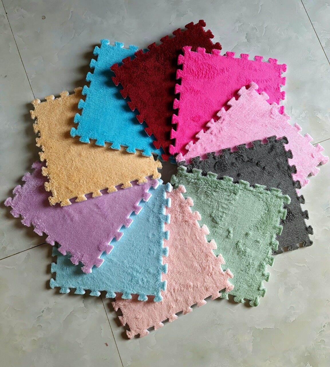 Thảm Xốp Ghép Mặt Lông 30x30x1cm