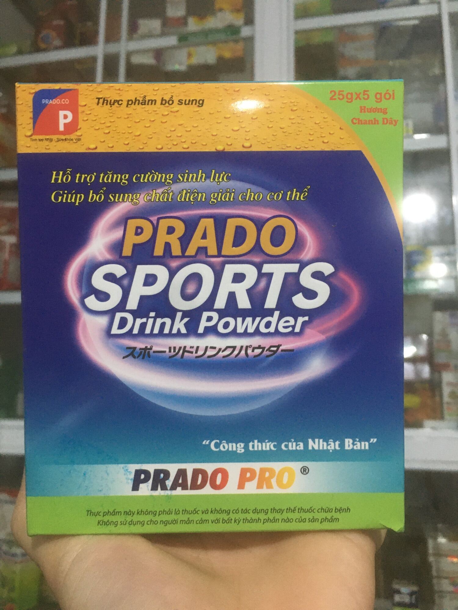 Oresol bù điện giải Nhật Bản-1 hộp vị chanh dây siêu ngon Prado sports dink powder