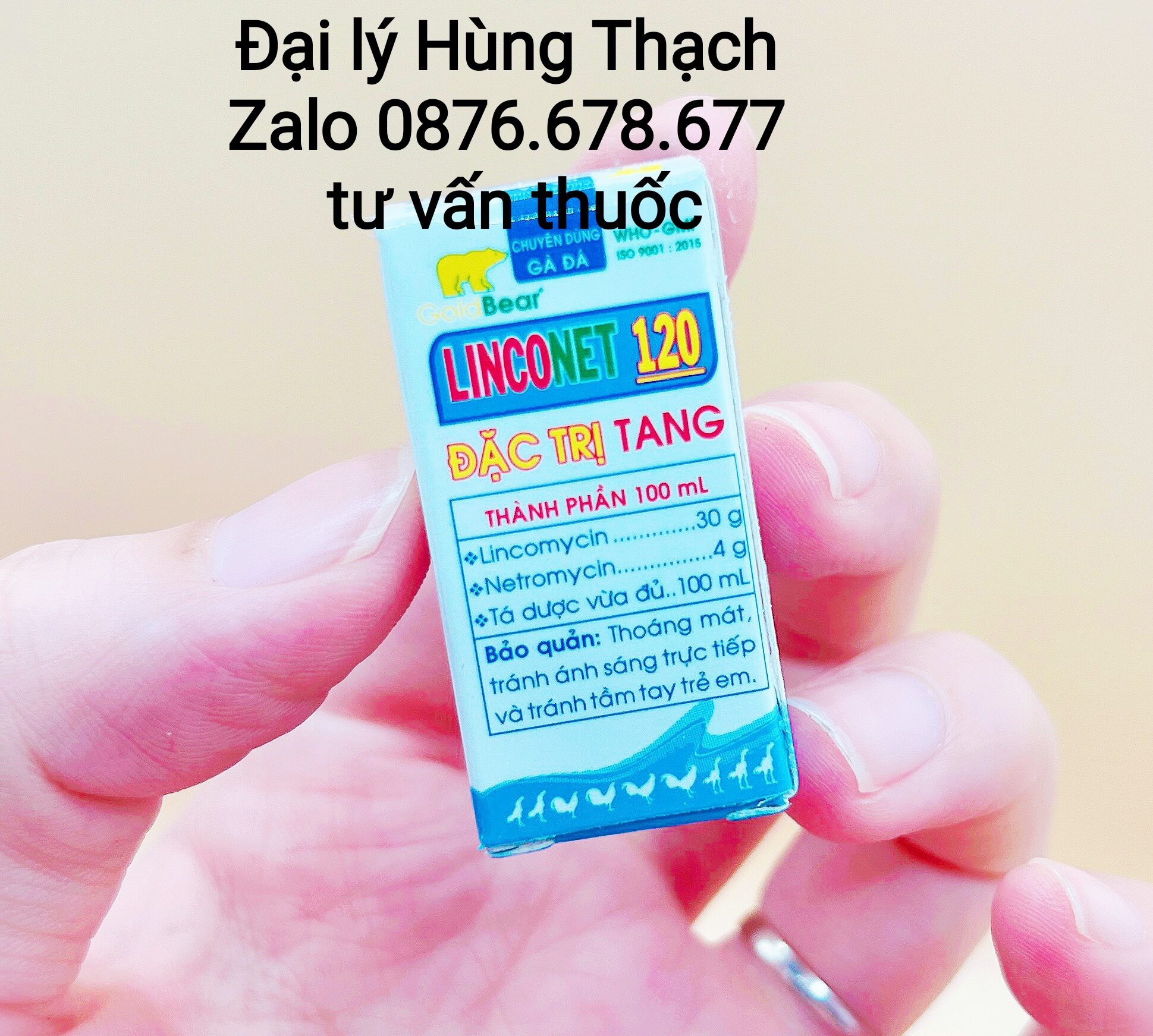 Linconet 120 lọ 2ml tiêm cho gà bị tang.