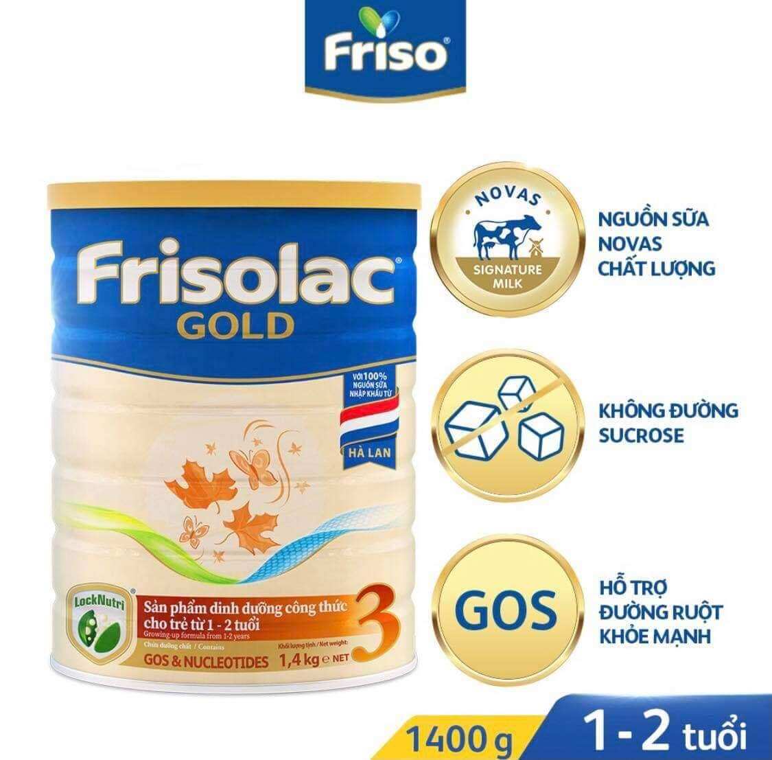 Frisolac gold 3 1400g date mới