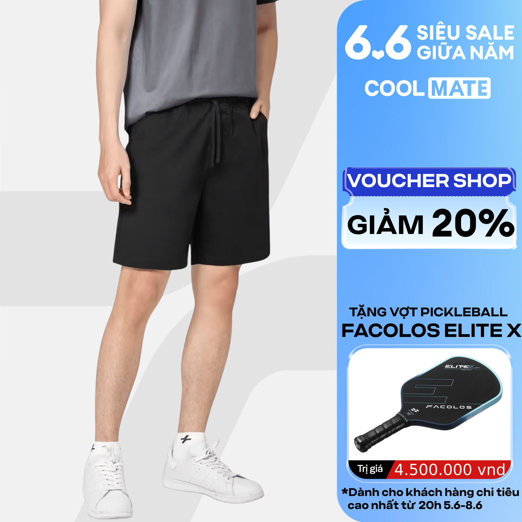 Quần Chino nam 7inch co giãn, thấm hút tốt, chống nhăn Coolmate