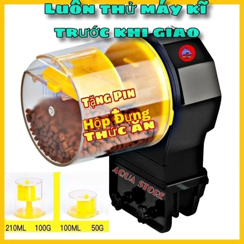 Máy cho cá ăn tự động 2 chế độ - tặng kèm pin