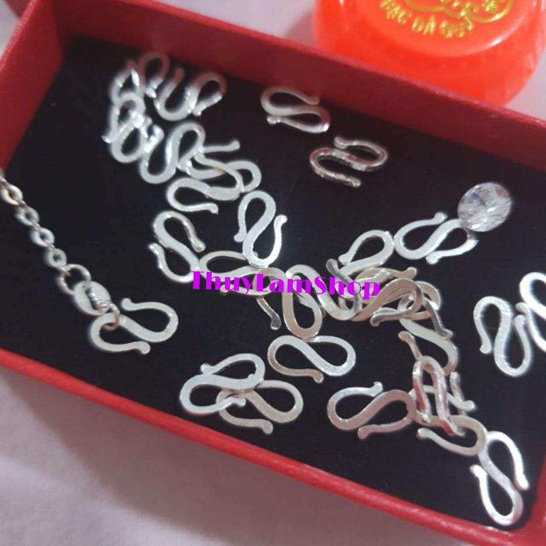 Móc khóa bạc S925 làm khóa vòng tay, khóa dây chuyền, bạc cao cấp sáng đẹp bảo hành trọn đời