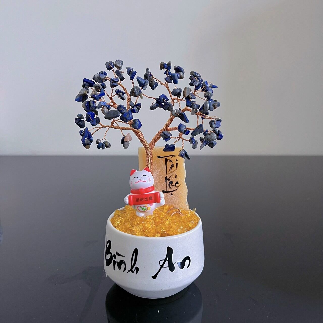 cây tài lộc đá thạch anh  20cm