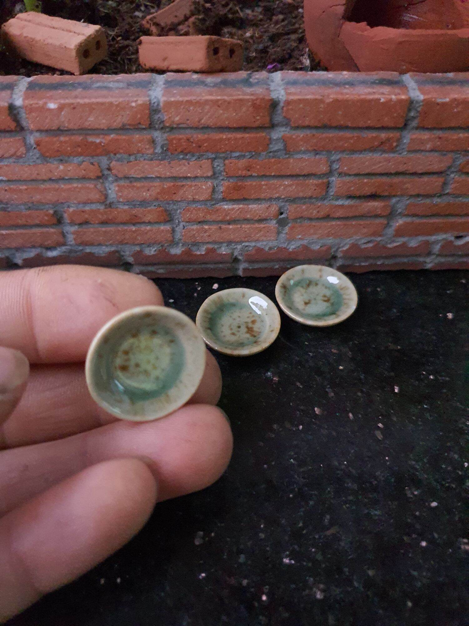 bộ 3 đĩa mini giả cổ xưa