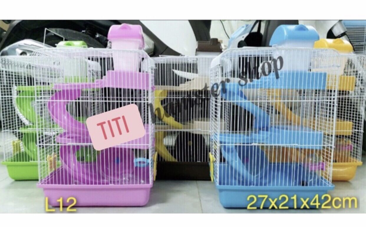 Lồng chuồng cho hamster 2 lầu 1 trệt full phụ kiện như hình
