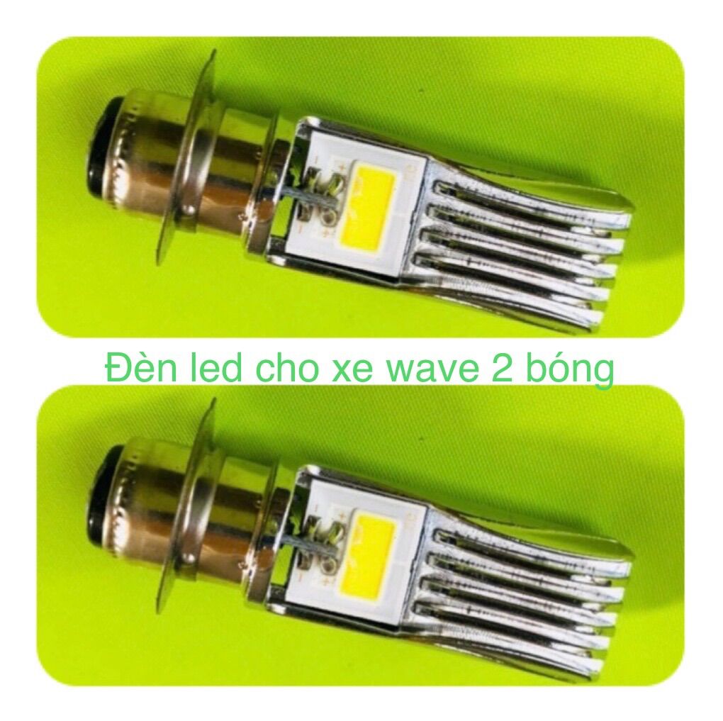 Đèn led xe wave 2 bóng cực sáng - bộ bao gồm 2 bóng led