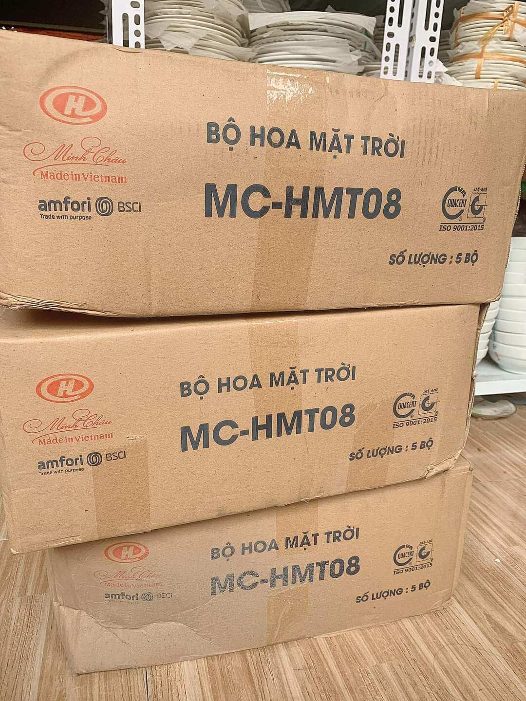 Bộ bát đĩa Hoa Mặt trời sứ Minh Châu