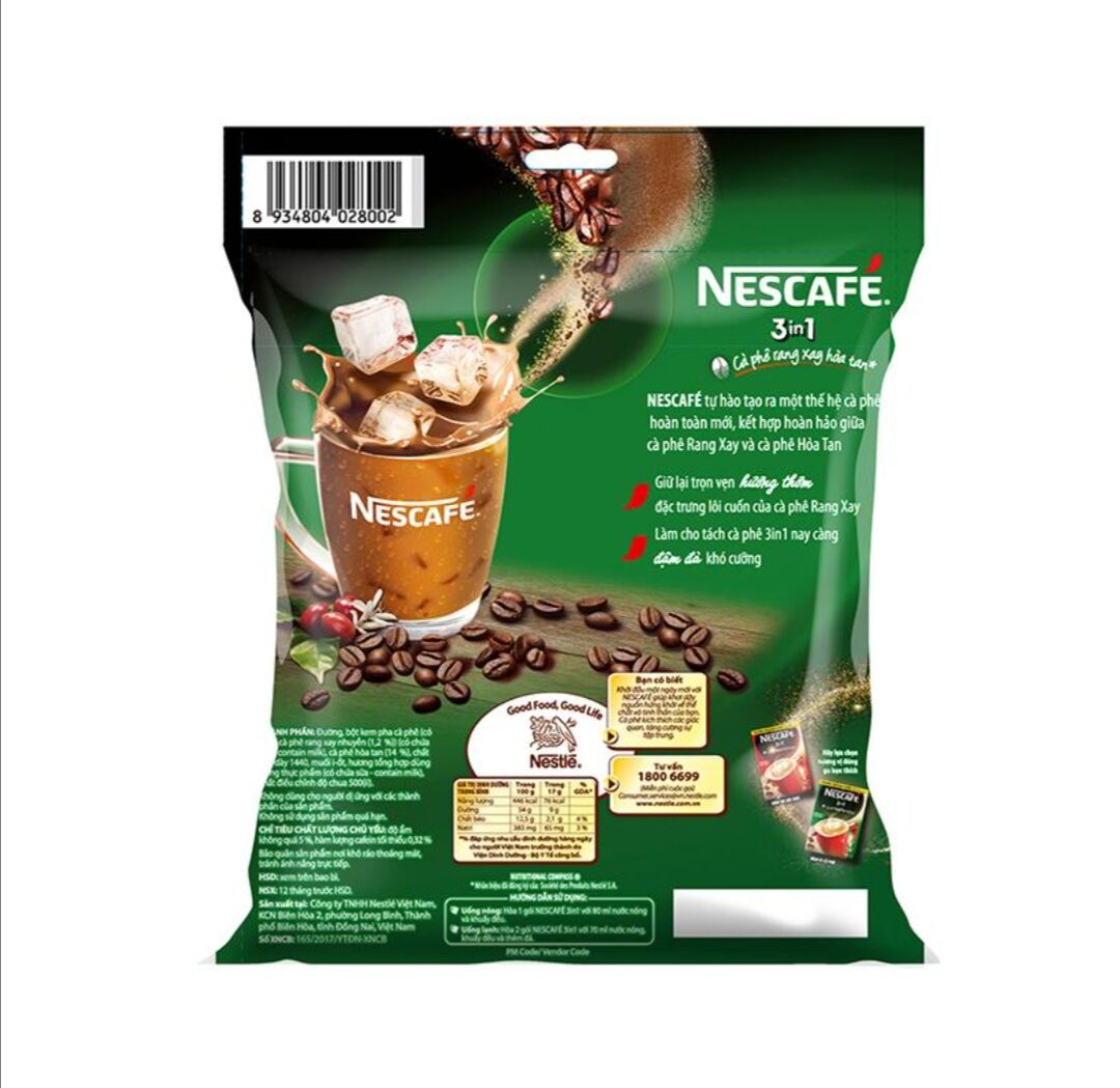 Cà phê sữa NesCafé 3 in 1 đậm vị cà phê 782g