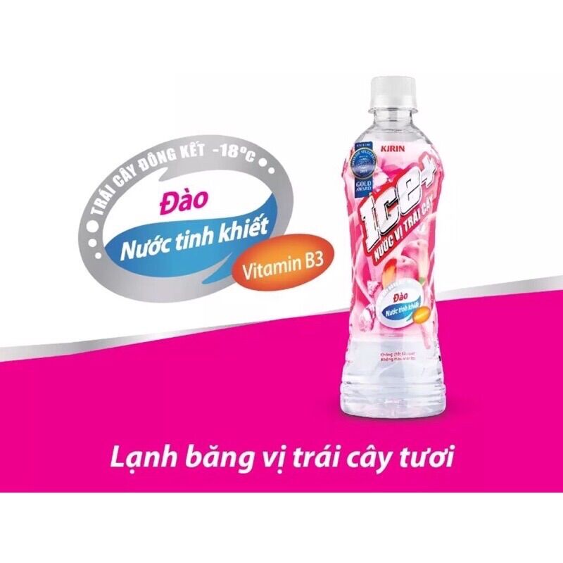 [Lốc 6 chai] Nước uống vị trái cây Ice+ vị đào
