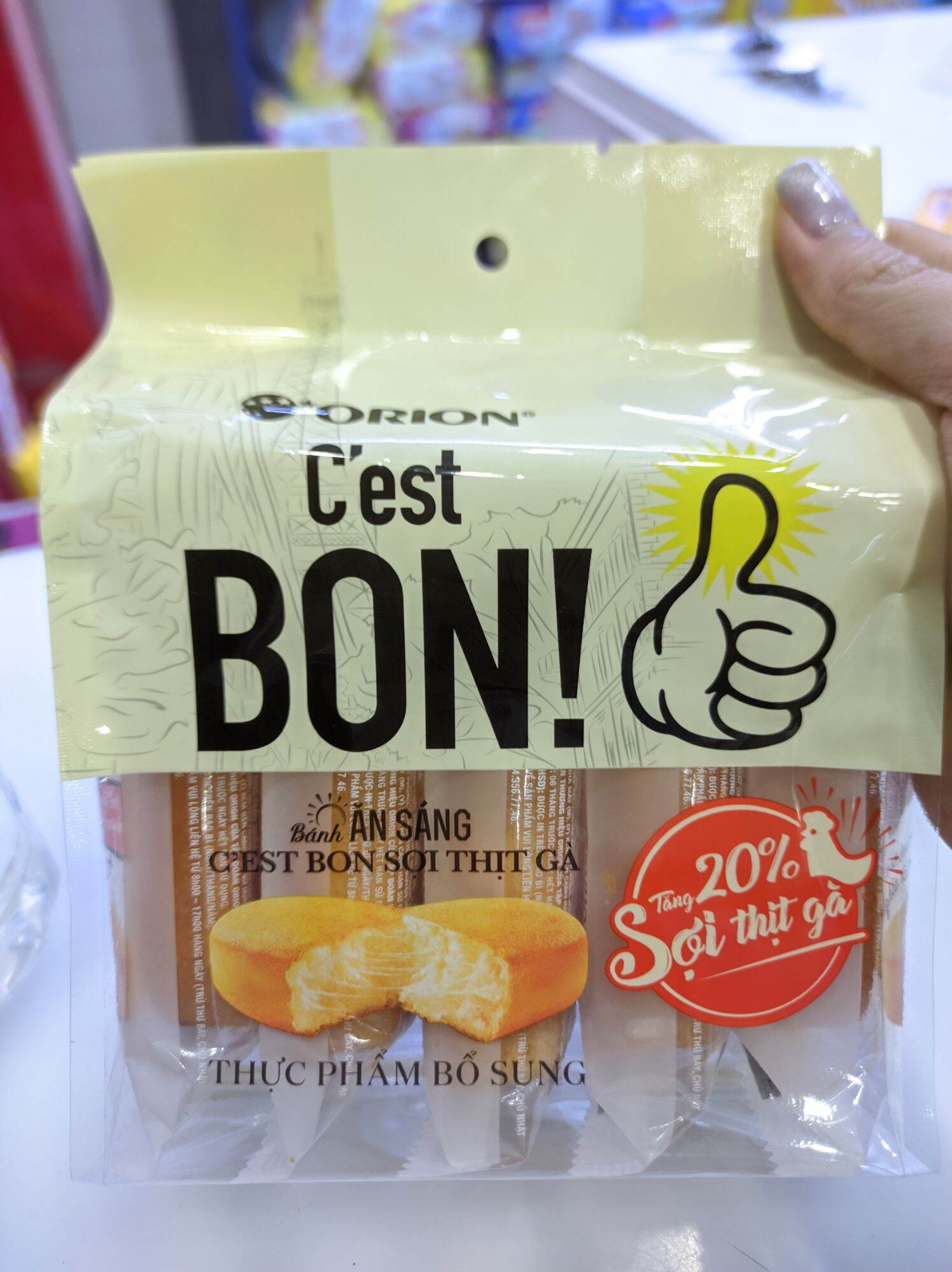 [HCM]Bánh Orion Cest BON sợi thịt gà