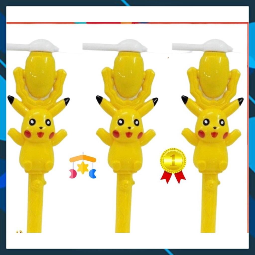 Đồ chơi cây quay chong chóng Pikachu có nhạc và đèn (tặng kèm pin)