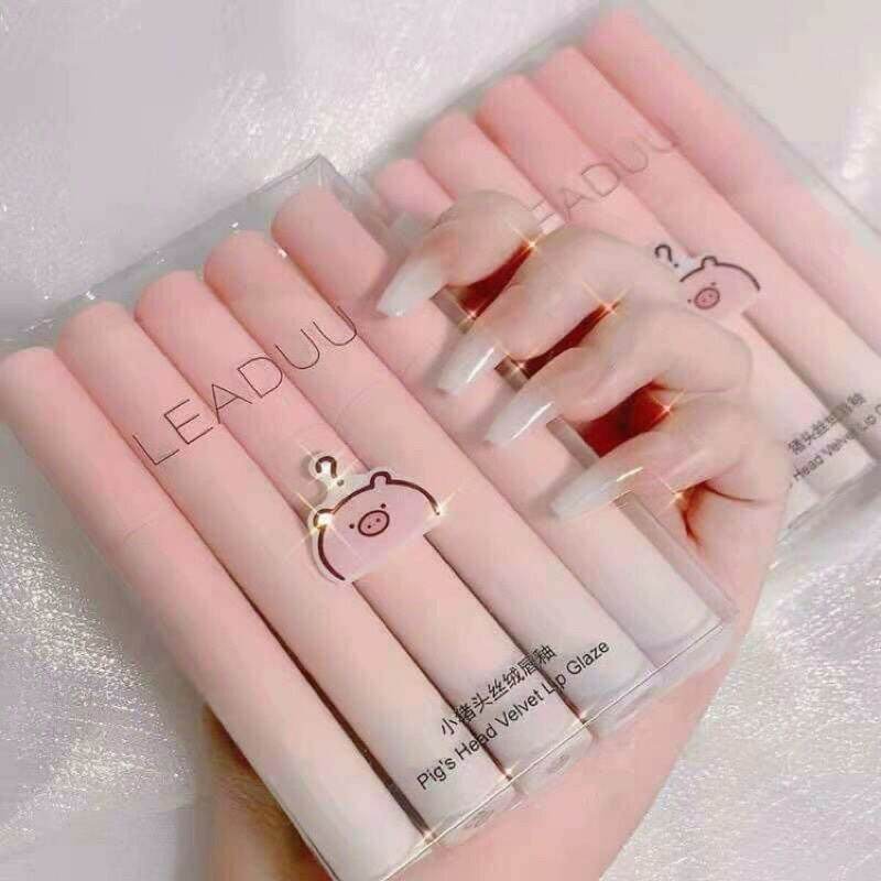 SET 5 CÂY SON KEM LÌ LEEDUU PIG AUTH NỘI ĐỊA