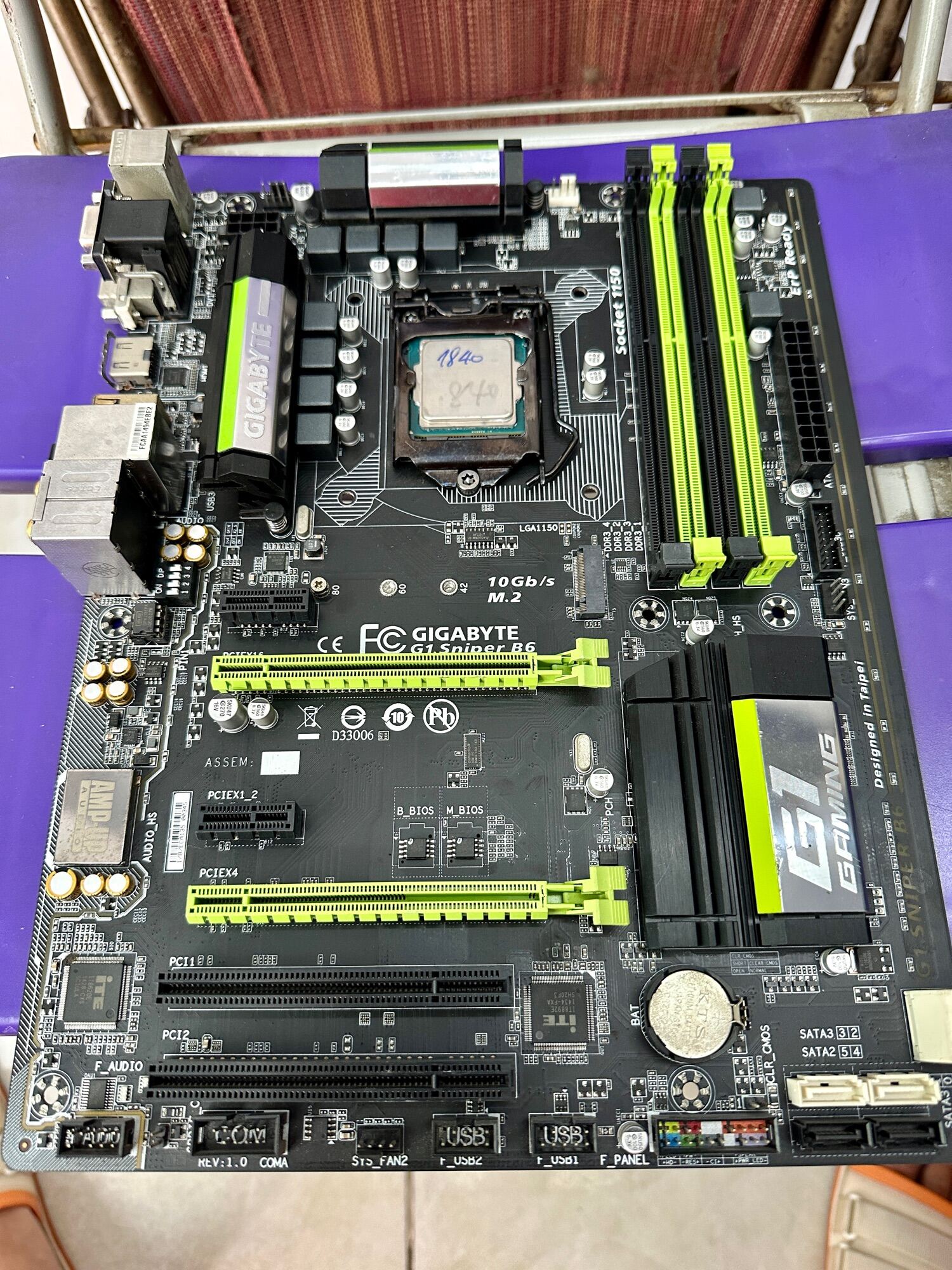 Main gigabyte g1 sniper-b6 likenew + fe zin