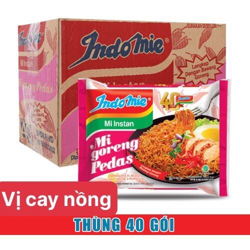 1 thùng 40 gói mì trộn indomie đủ vị