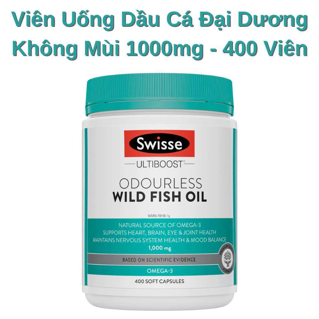 Swisse ultiboost odourless wild fish oil - viên uống dầu cá đại dương không mùi - 200/400 viên