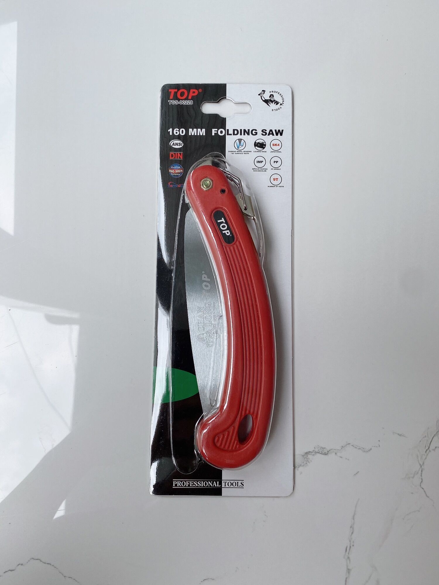 Cưa gỗ, Cưa xếp cán đỏ 160mm Top