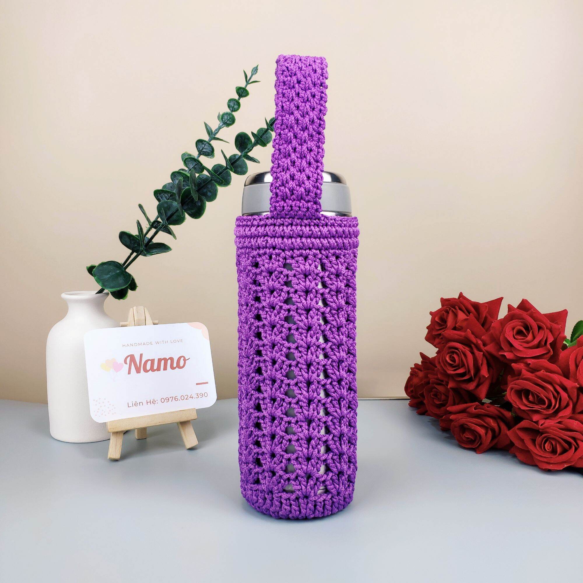 Túi đựng bình giữ nhiệt size 500ml handmade