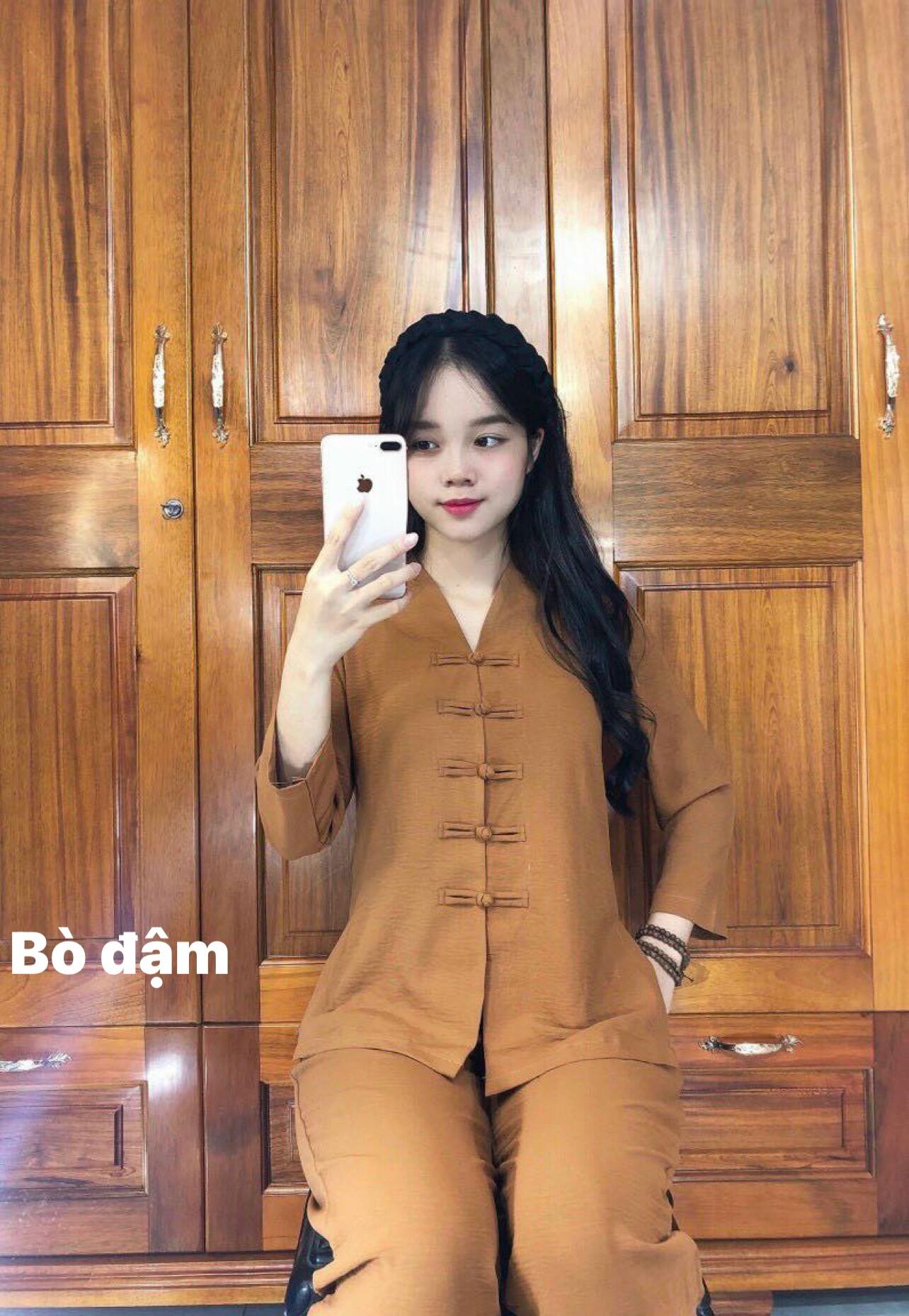Đồ Lam Đi Chùa _ Mẫu Bà Lai Nút thắt ( Chất vãi đũi có độ co giãn nhẹ )